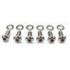 6 PCS Stainless Derby Cover Screw Bolt & Washers For Harley Dyna Wide Glide FXDWG Night Train Ultra Limited 1/4"-20