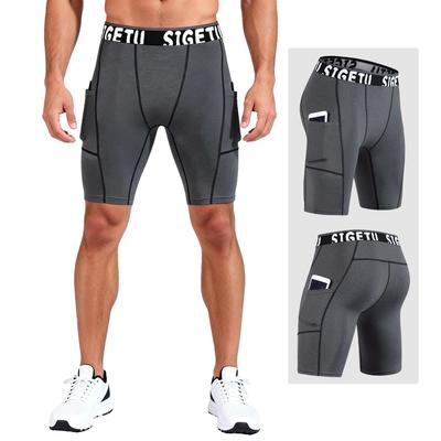 Pantaloni scurți de antrenament și alergare pentru bărbați cu buzunare laterale, uscare rapidă, colanți de antrenament pentru sală, pantaloni de fitness