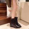 Women Ankle Boots Top Quality Soft Leather Short Boots Women Flat Winter Fashion Women Chelsea Boots Fashion Plus Size 41 42