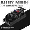 1:32 Vulcan Safety Car Police Car Sports Simulation Diecast Metal Alloy Model Sound Light Pull Back Collection Kids Toy Gifts