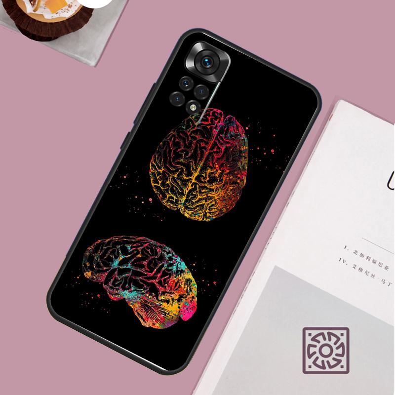 Human Heart Brain Lungs Phone Case For Xiaomi Redmi Note 13 12 12S 12C 13C 10 10C 9 9C 10S 11S 11 Pro Soft Cover