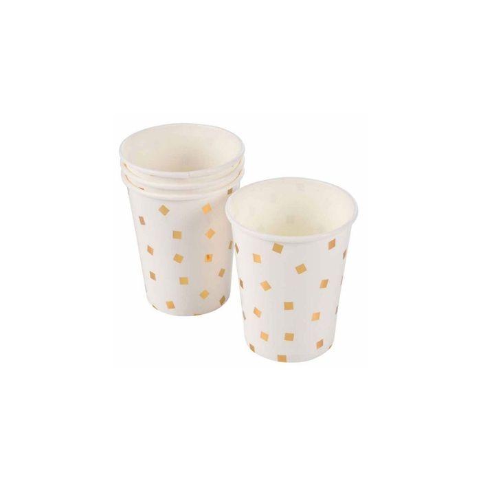 Set of 6 Gold Paper Cups