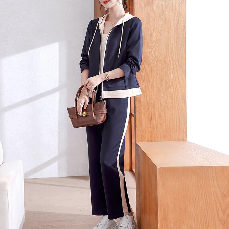 

XUEXI Женский осенний повседневный спортивный костюм с капюшоном 2XL