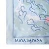 MAYA SAPANA Dragons In the Cloud Silk Square Scarf (French Blue)