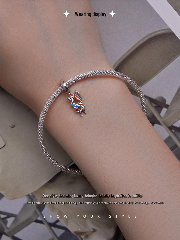 Brățară nouă cu pandantiv Phoenix din argint S925 cu design inteligent de aplicare a uleiului