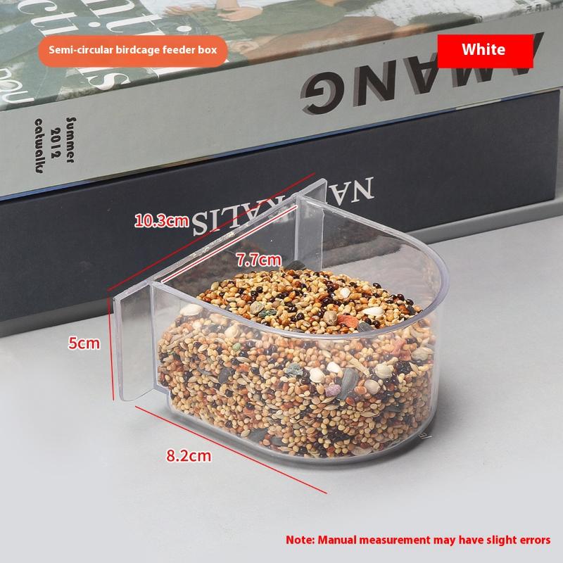 Large Capacity Bird Feeder Box Anti-Splash Bird Food Dispenser Durable Parrot Feeding Box For Small Medium Birds