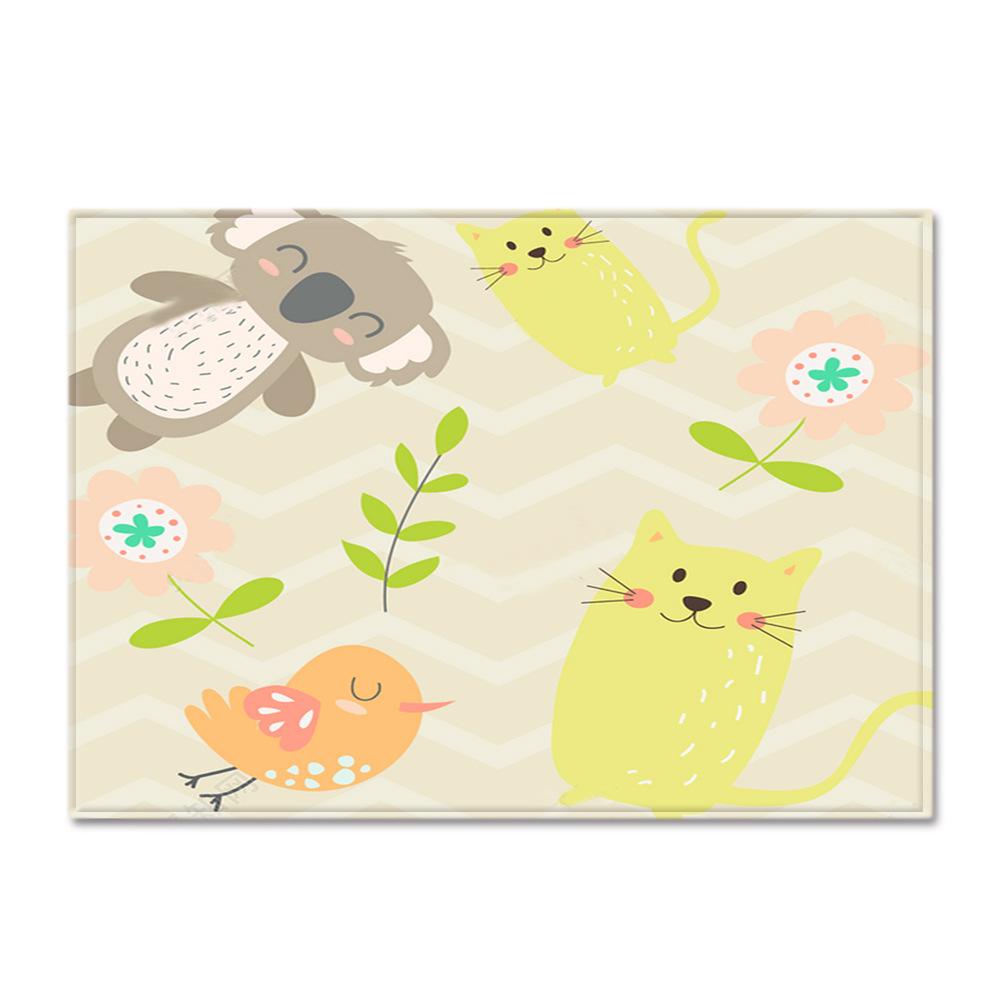 Textured Large Carpet Feather Wind Bedroom Floor Mat
