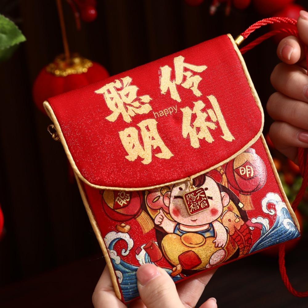 Traditional New Year Red Envelopes Blessing Red Pocket Chinese Lucky Money Bag Celebration Party