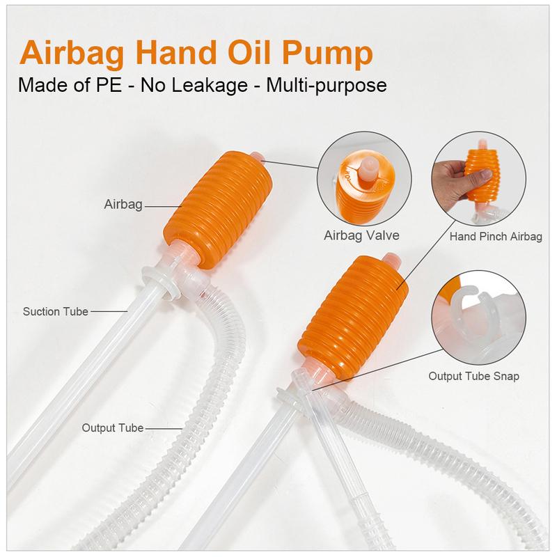 Car Truck Manual Pump Fuel Gasoline Diesel Transfer Suction Cup Manual Fuel Pump Siphon Water Suction Fuel Transfer Pump Funnel