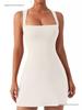 Strappy Solid Color Tight Dress