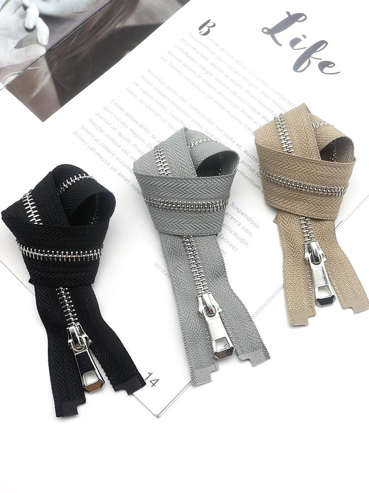 Rame No. 5 Cerniera Aperta per Giacca da Bambino: Tirante Argento/Oro Chiaro, 35-55cm, 85cm