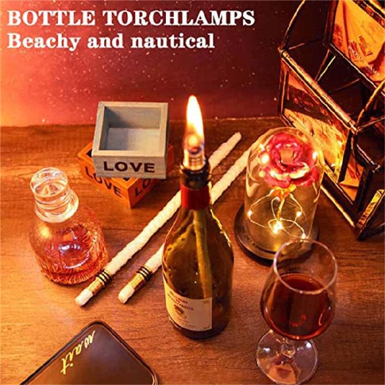 Brass Torch Wicks Holder and Replacement Wicks Torch Accessories for Bottles