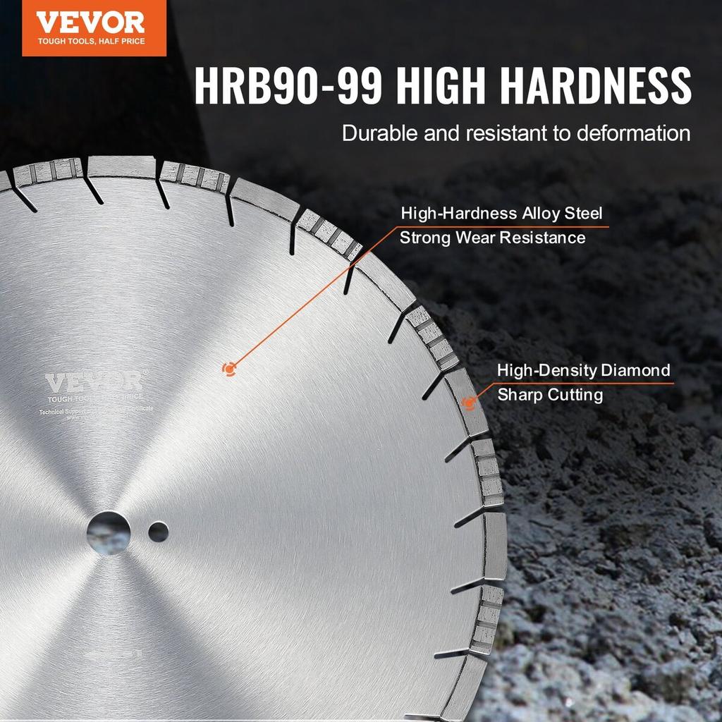 Diamond Blade 18inch Concrete Saw Blade Wet or Dry 0.47inch Slanted Teeth