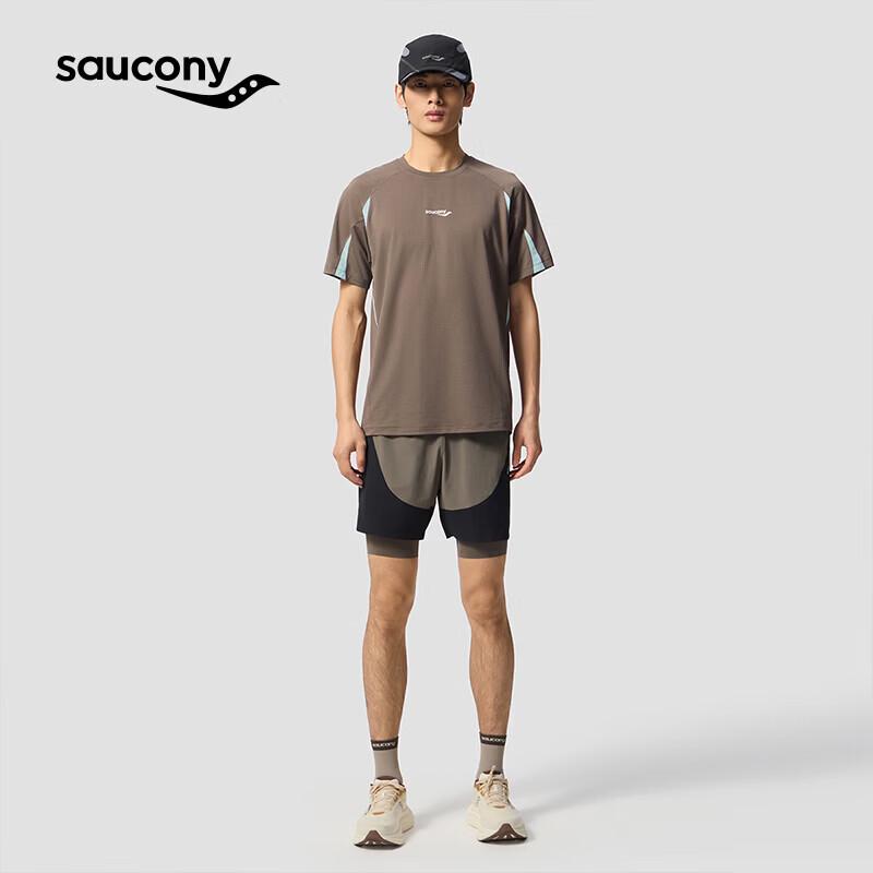 SAUCONY Men's Lightweight Quick-Dry Crew Neck T-Shirt