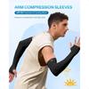 Arm Sleeves for Men Women UV Sun Protection Comprion Arm Warmer Tattoo Cover Up Sports Golf Cooling Sleeves