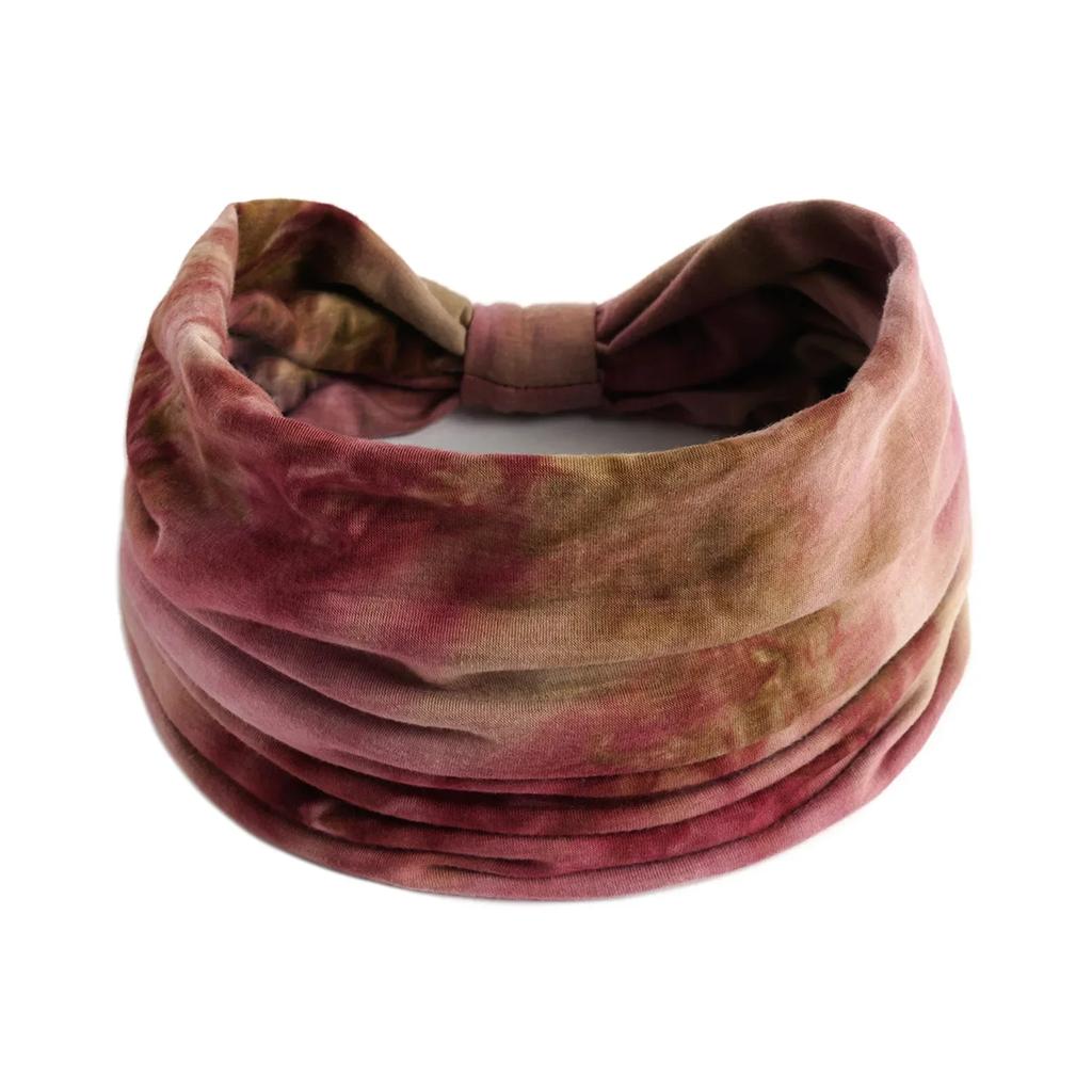 Boho Knot Turbans Yoga Elastic Head Wrap Women Headband Wide Hairbands Headwear Floral Bandanas Fashion Hair Band Accessories