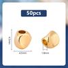 50Pcs Brass Spacer Beads, Long-Lasting Plated, Triangle, Real 24K Gold Plated, 4.5x4.5mm, Hole: 1.8mm