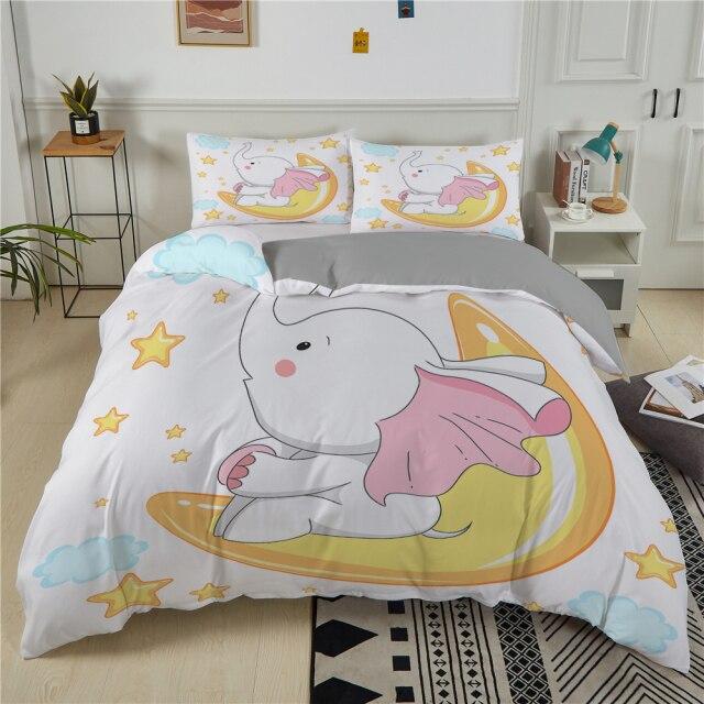 Zeimon Baby Kids 3d Bedding Set Elephant Moon Blanket Quilt Duvet Cover Queen King Size And Pillowcase Bedclothes For All Season At Affordable S Free Real Reviews With Photos Zeimon Baby Kids 3d Bedding Set, Elephant Print King Size Bedding
