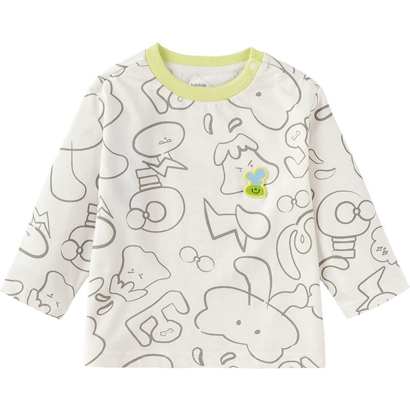 Balabala Kids  Striped Pure Cotton Long-Sleeve T-Shirt 90