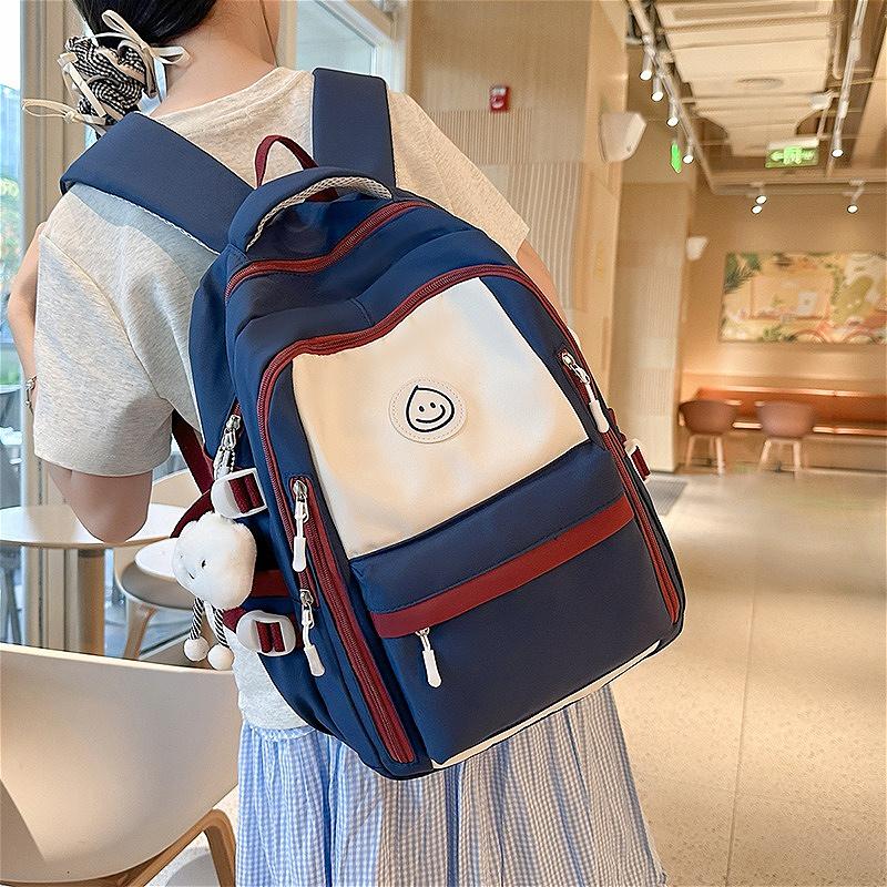 Casual School Backpack for Teen Girls Large Capacity Multi Pocket Bookbag Lightweight Travel Backpack College Daypack