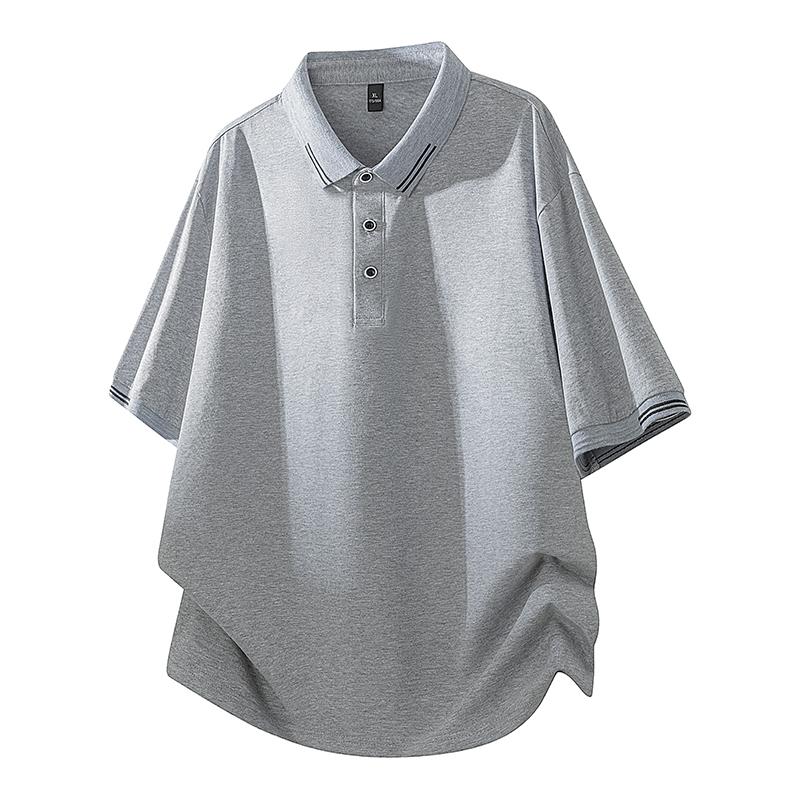 Short Sleeved T-shirt Men's Summer Loose Top Short Sleeved Polo Shirt