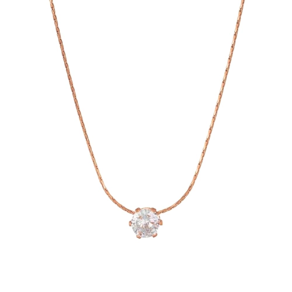 

1 Металл Хирургическая нержавеющая сталь 1 Бриллиант CZ 1 Нежное розовое [Галант] Колье с 6 крапанами, Всегда надет, Простое, Гипоаллергенное, (Цирконий), Камень, 6-крапоновое крепление,