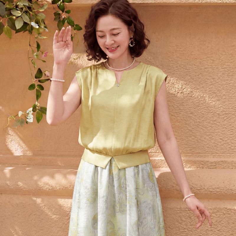 Datang Madam 2026 Summer Elegant Printed Dress Set 2XL