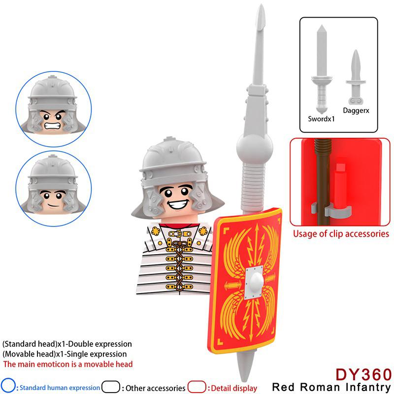 Medieval Dragon Knights Heavy armor Bricks Assemble Action Figures accessories Model