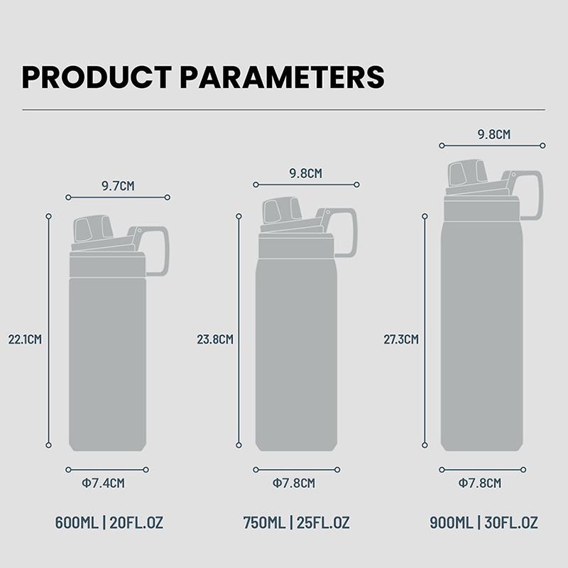 Tyeso Thermos Bottle Stainless Steel Vacuum Flask Travel Cup Outdoor Sports Insulated Leak-Proof Fitness Flask Thermal Mug