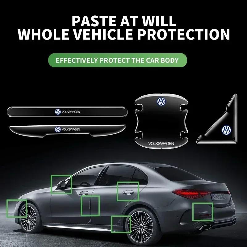 Invisible Car Door Bowl Handle Protective Sticker Anti-collision Clear Strip Stickers for VW Volkswagen Golf Polo Passat Touran zr0