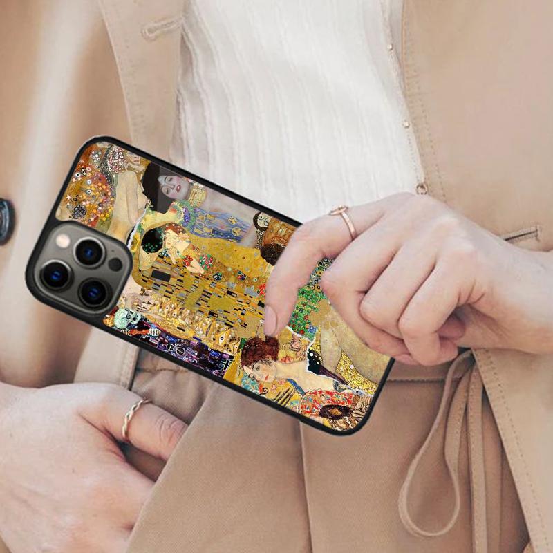 

Поцелуй Густава Климта Магнитный чехол для телефона ДЛЯ APPLE iPhone 17 Air 16 14 13 12 Pro Max 15 Plus Беспроводная зарядка С чехлом MagSafe iPhone 13mini