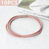 10pcs Simple Multi Loop Hair Bands Women Basic Solid Color Rubber Band Hair Accessories Headband Holder Scrunchies Gift for Girl