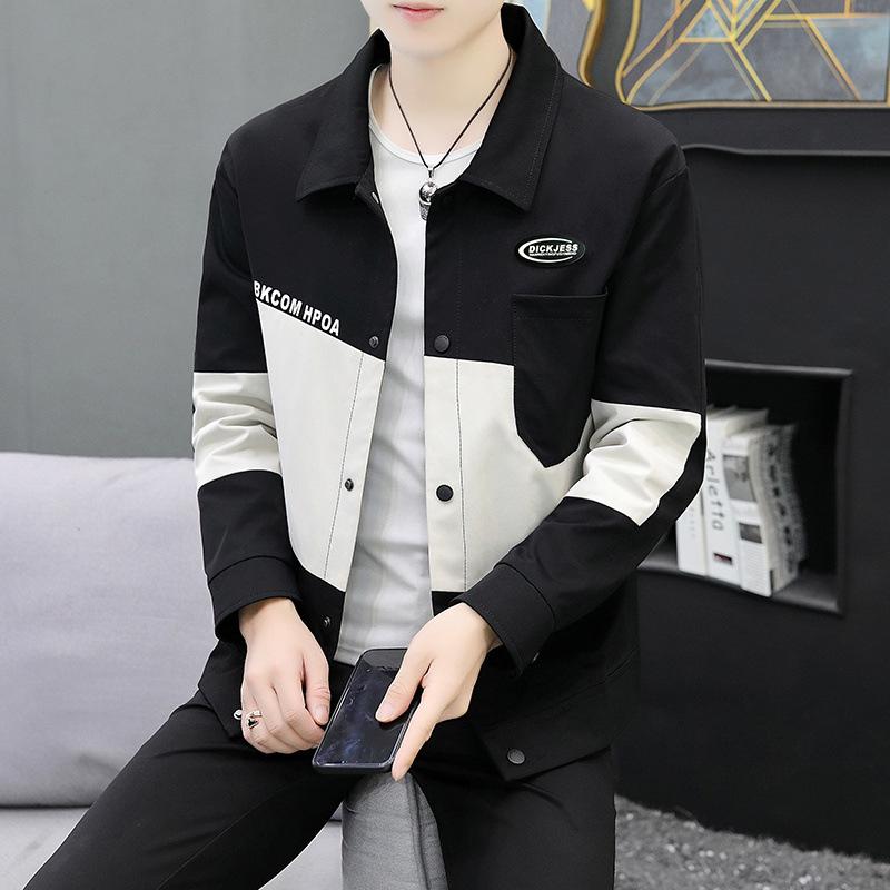 Spring and Autumn Korean Style Slim Men's New Coat Lapel Tops Men's Coats New Jackets Men's Clothing