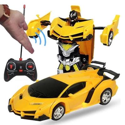 24CM No Music D - Remote Control Car Toy for Children, Induction Transformation Robot, Det