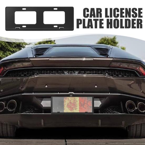 Aluminum Alloy License Plate Frame with Screws Universal Easy To Install Car Front Rear License Plate Holder