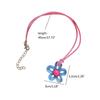 European American Jewelry Novel Flower Pendant All-match Clavicle Chain Adjustable Leather- Rope Cold Wind Neck Chain