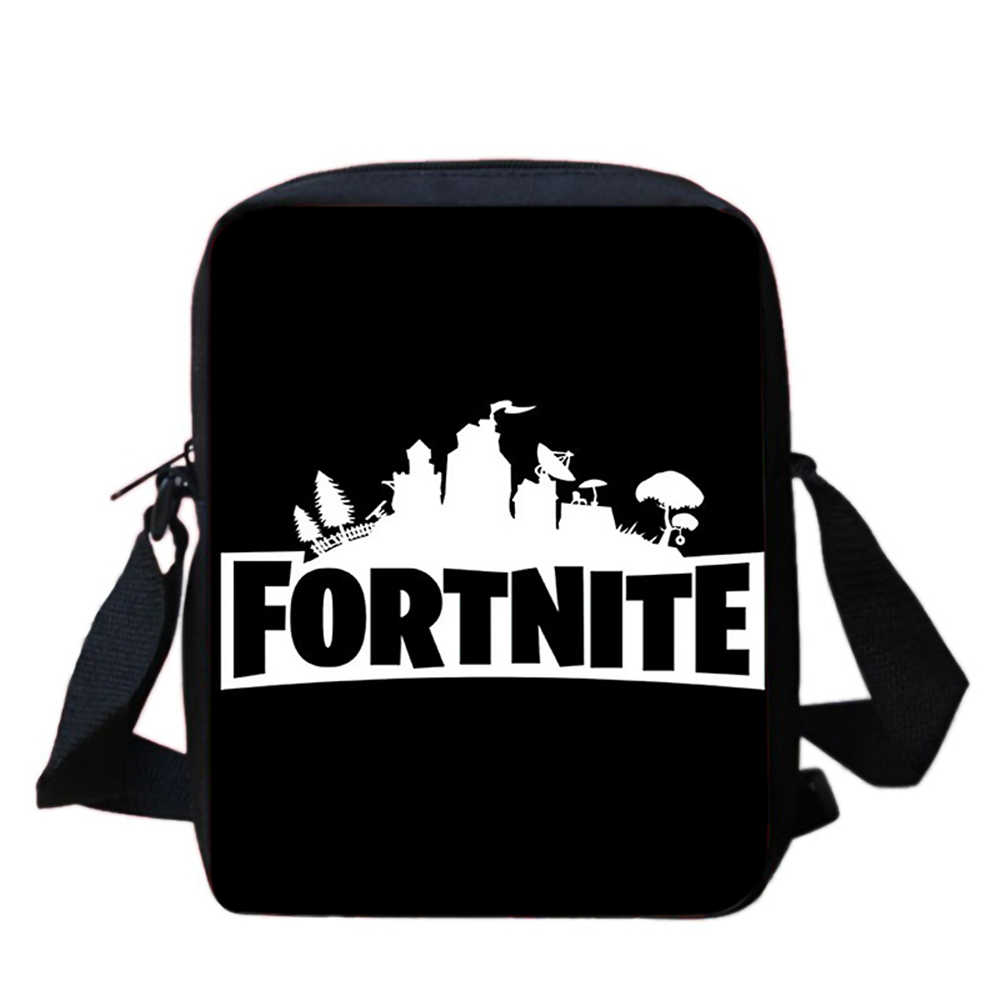 Cute Fortnite Cartoon Shoulder Crossbody Bag, Unisex Kids Aged 5-8, Light Printed Storage Handbag for Elementary Children