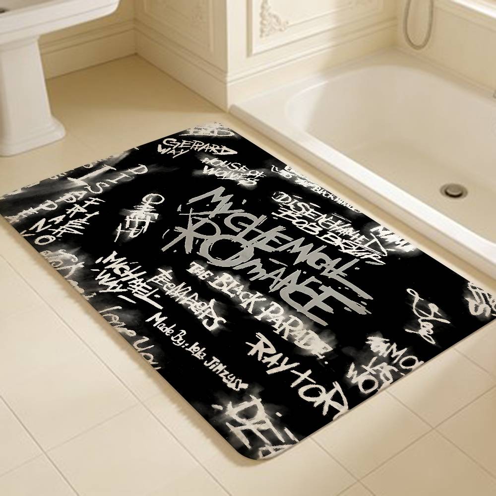 Emo Band My Chemical Romance Rock Band Floor Mat Rectangle Anti-slip Home Soft Badmat Front Door Indoor Outdoor Mat Welcome