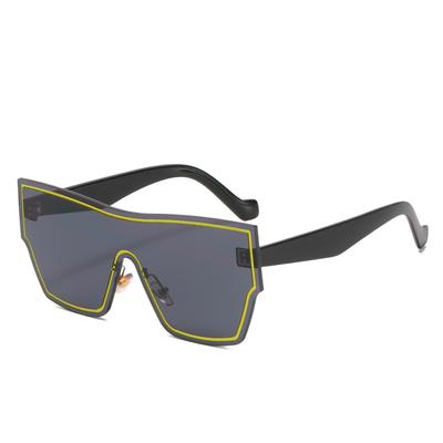 Integrated Sunglasses, Trendy Large-Frame One-Piece Color Matching Lenses, Personalized Sunglasses