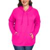 Women's  Casual Large Sized Long Sleeved Hooded Solid Color Sweatshirt