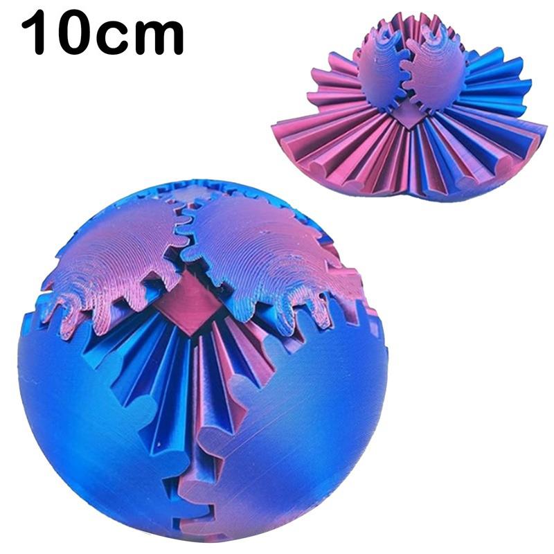 Gear Ball 3d-trykt Gear Ball Spin Ball Cube Fidget Toy Perfekt for stress og angst Avslappende deformasjon Gear Ball Skrivebordsleke