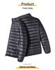 Herren Leichte Ultraleichte Winddichte Daunenjacke - Übergröße, Warm, Sportlich, Lässige Oberbekleidung für Frühling, Herbst, Frühwinter