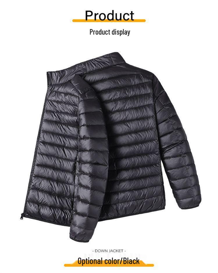 Herren Leichte Ultraleichte Winddichte Daunenjacke - Übergröße, Warm, Sportlich, Lässige Oberbekleidung für Frühling, Herbst, Frühwinter