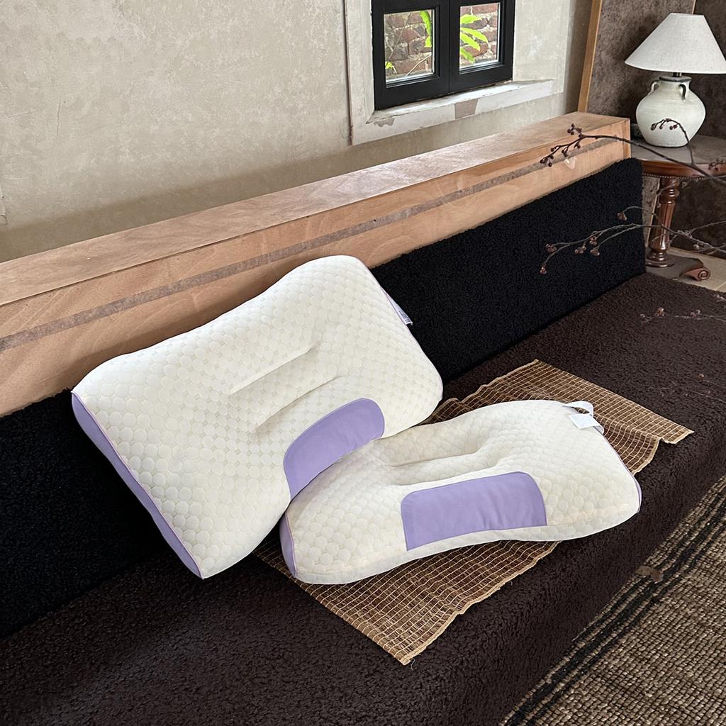 Knitted Massage Pillow Sleep Neck Pillow Core Adult Student Hotel Home Use