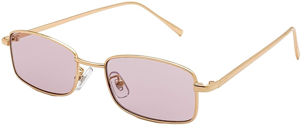 Cyphus Colored Sunglasses for Men and Colored Square Fashion UV Trendy [CYPHUS] Women, Unisex, Lenses, Shape, Glasses, Protection, (Gold/Light Brown)