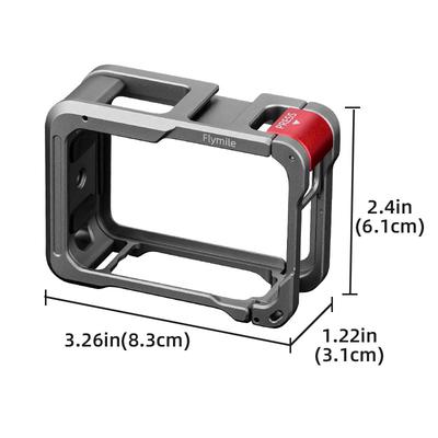 Κατάλληλο για μεταλλικό κλουβί λαγού Gopro13, αθλητική κάμερα HERO12 προστατευτικό πλαίσιο εξαρτήματα επέκτασης αξεσουάρ βάσης γρήγορης απελευθέρωσης