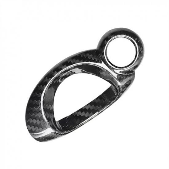 Real Carbon Fiber Car Start Stop Key Panel Cover For Mini Cooper R55 R56 R57 R58