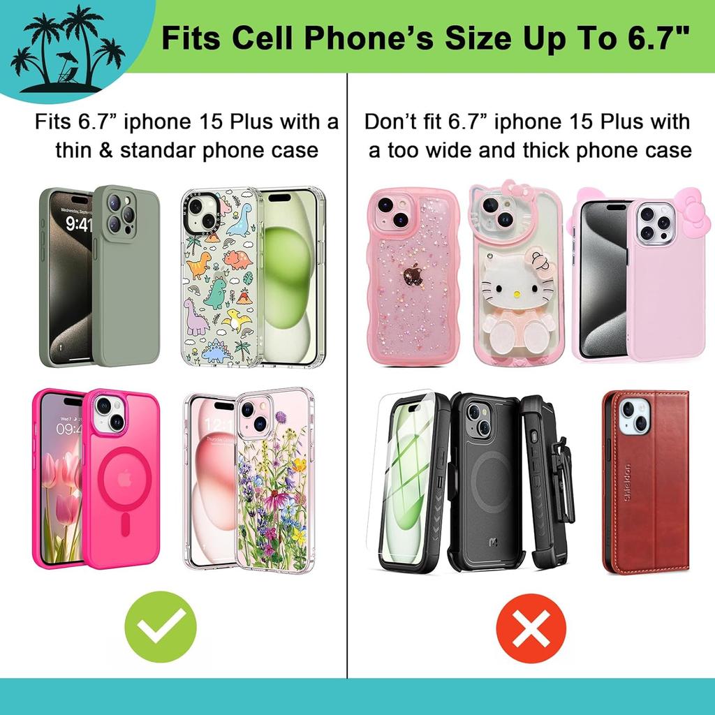 Phone Holder for Bogg Bag, Compatible with Large/Extra Large Simple Modern & Baby/Original Bogg Beach Bag, Accessories Phone Case Holder for Beach