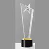 Customized High Grade Metal Gold, Silver, Copper Crown, Eagle, Pentagram, Awards, Commemorative Blade Shape, Crystal Trophy, 1Pc