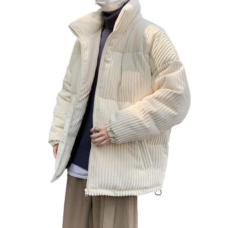 Men's Winter Corduroy Cotton Jacket: Thickened, Loose-Fit, Korean Style Trend, Couple's Outerwear.
